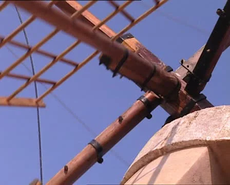 WINDMILL blades details Video stock 21335234