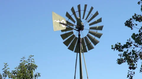 Windmill Blowing In The Wind Stock Footage 36839921