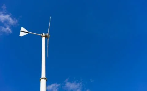 Windmill with blue sky and cloud Foto stock