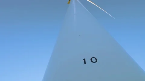 Windmill on blue sky background Video stock 76582661