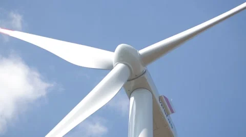 Windmill on Blue Sky close up. High Quality! Stock Footage 40009517