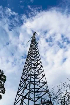 Windmill with  blue sky Stock Photos