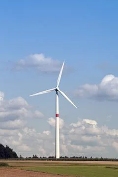 Windmill with bright blue sky Stock Photos