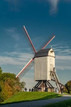 Windmill in Bruges Stock Photos