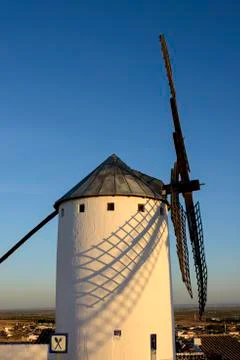 Windmill in Campo de Criptama Stock Photos