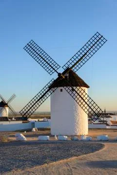 Windmill in Campo de Criptama Stock Photos