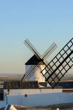 Windmill in Campo de Criptama Stock Photos