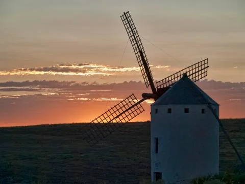 Windmill from Campo de Criptana Don Quixote land Stock Photos