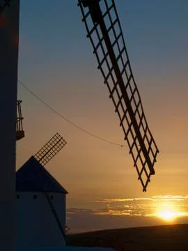 Windmill from Campo de Criptana Don Quixote land Stock Photos