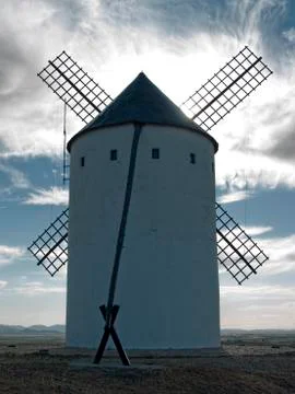 Windmill at Campo de Criptana La Mancha Ciudad Real Spain Stock Photos
