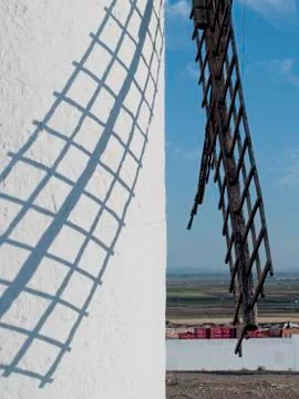 Windmill at Campo de Criptana La Mancha Ciudad Real Spain Stock Photos