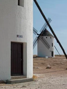 Windmill at Campo de Criptana La Mancha Ciudad Real Spain Stock Photos