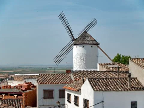 Windmill in Campo de Criptana Stock Photos