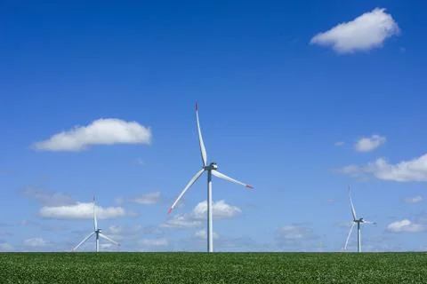 Windmill clean energy Stock Photos