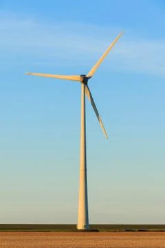 Windmill close up at sunset Stock Photos