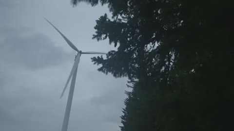 Windmill on cloudy sky (Canon Log) Stock Footage 54347897