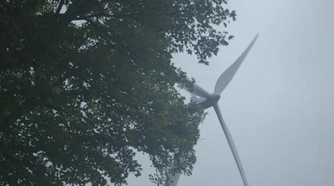 Windmill on cloudy sky (Canon Log) Stock Footage 54348193