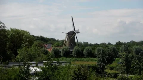Windmill in Colijnsplaat (the Netherlands) Stock Footage 291797743