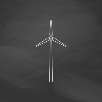 Windmill computer symbol Stock Illustration
