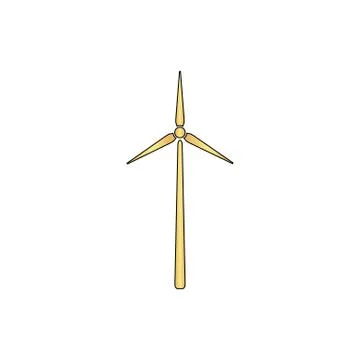 Windmill computer symbol Stock Illustration
