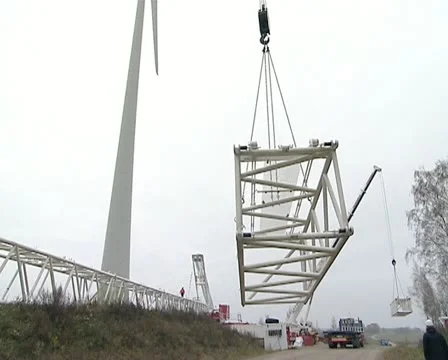 Windmill construction Stock Footage 11017881