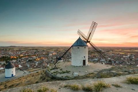Windmill in Consuegra, Spain Stock Photos