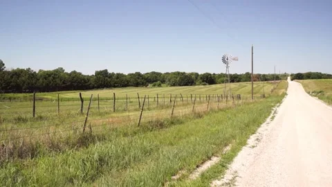 Windmill in Countryside Stock Footage 135095742