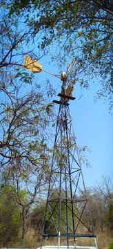 Windmill covered in the tree Stock Photos