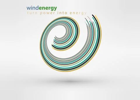 Windmill creative colorful abstract vector logo design template circle vortex Stock-Illustration