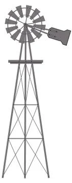 Windmill d Stock-Illustration