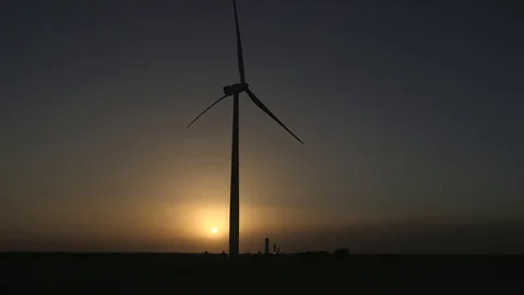 Windmill In Desert Stock-Footage 76837103