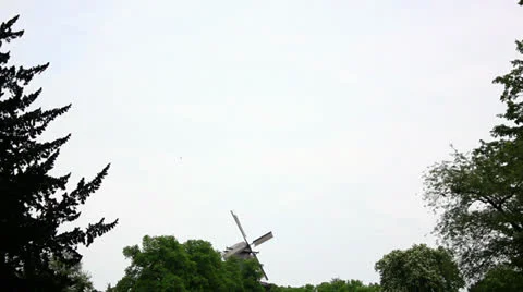 Windmill in The Distance Stock Footage 24436867