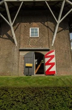 Windmill door Foto stock