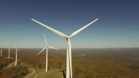 Windmill Downward tilt Stock Footage 146039098