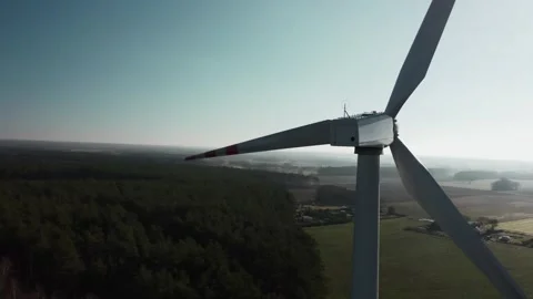 Windmill from drone point of view Stock Footage 265411953