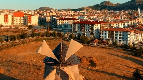 Windmill drone shoot Stock Footage 113680137