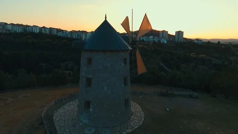 Windmill drone shoot Stock Footage 113680454