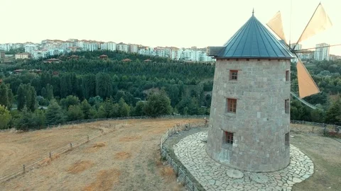 Windmill drone shoot Stock Footage 113680518
