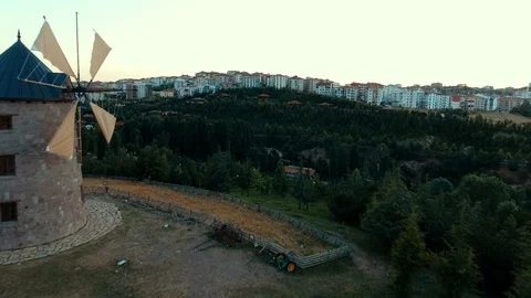 Windmill drone shoot Stock Footage 113680566