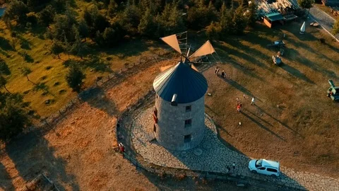 Windmill drone shoot slowmotion Video stock 113679831