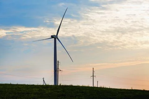 Windmill for electric power Stock Photos