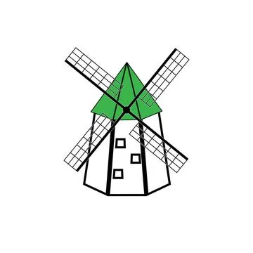 Windmill emblem Windmill tower icon. Copyright: xZoonar.com/MilaxChex 1438... Stock Photos