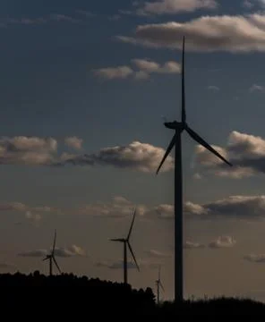 Windmill at the end of the day Stock Photos