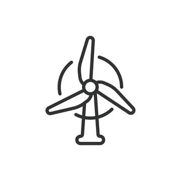 Windmill energy, in line design. Windmill energy, windmill, energy, wind Illustrazione stock