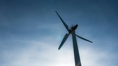 Windmill Exteneded Time Lapse with clouds moving Stock Footage 57375390