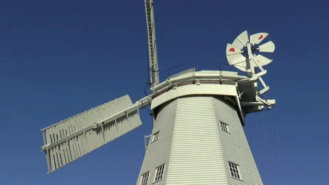 Windmill Fantail And Sails Stock Footage 168151321