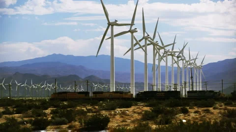 Windmill Farm 11 Stock Footage