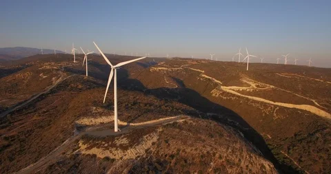 Windmill farm 2 Stock Footage 91175477