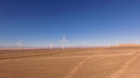 Windmill Farm Atacama 1 Stock Footage 114861096