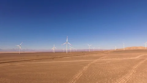 Windmill Farm Atacama 1 Stock Footage 114979853